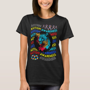 Autism Awareness Cheetah For Teacher Autism Moms D T-Shirt