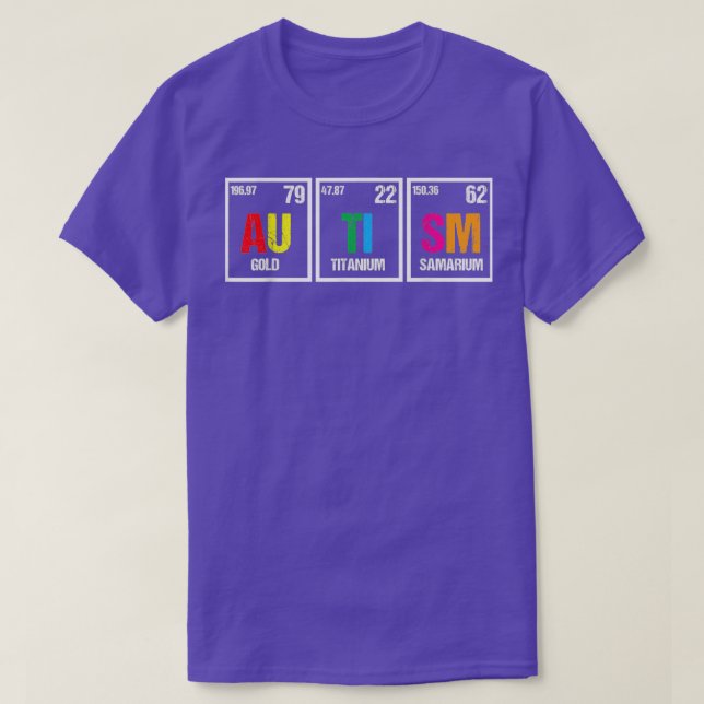 Autism Awareness Chemical Element T-Shirt (Design Front)