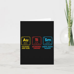 Autism Awareness Chemistry Elements Periodic Table Card