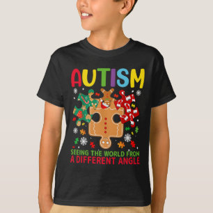 Autism Awareness Christmas Autistic Xmas Day Pajam T-Shirt