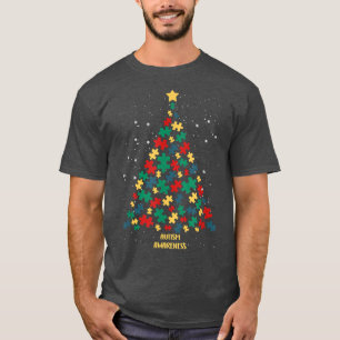 Autism Awareness Christmas Tree Autism Christmas C T-Shirt