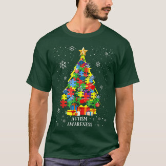 Autism Awareness Christmas Tree Xmas Matching Cost T-Shirt