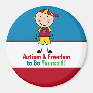Autism Awareness Circle Magnet