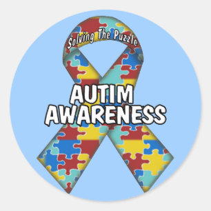Autism Awareness Classic Round Sticker