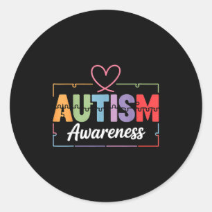 Autism awareness classic round sticker