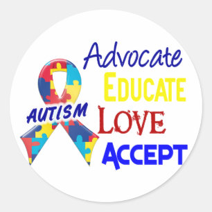 Autism Awareness Classic Round Sticker