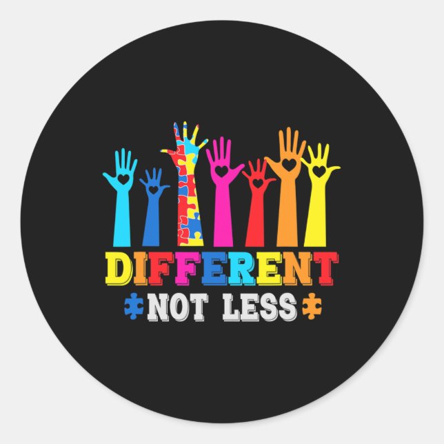 Autism Awareness  Classic Round Sticker (Front)