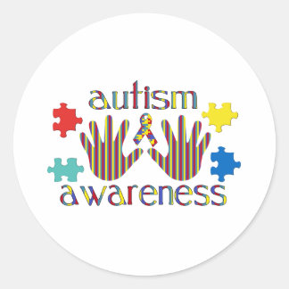 Autism Awareness Classic Round Sticker