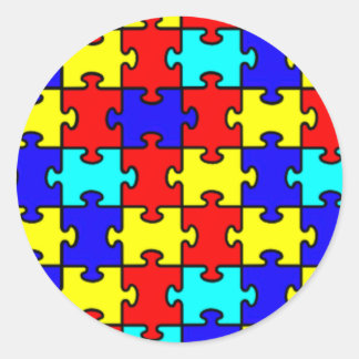 Autism Awareness Classic Round Sticker