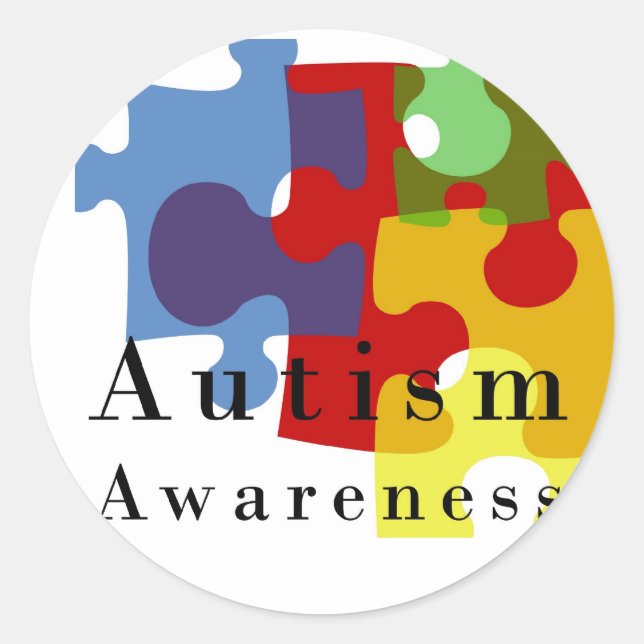 Autism Awareness Classic Round Sticker (Front)
