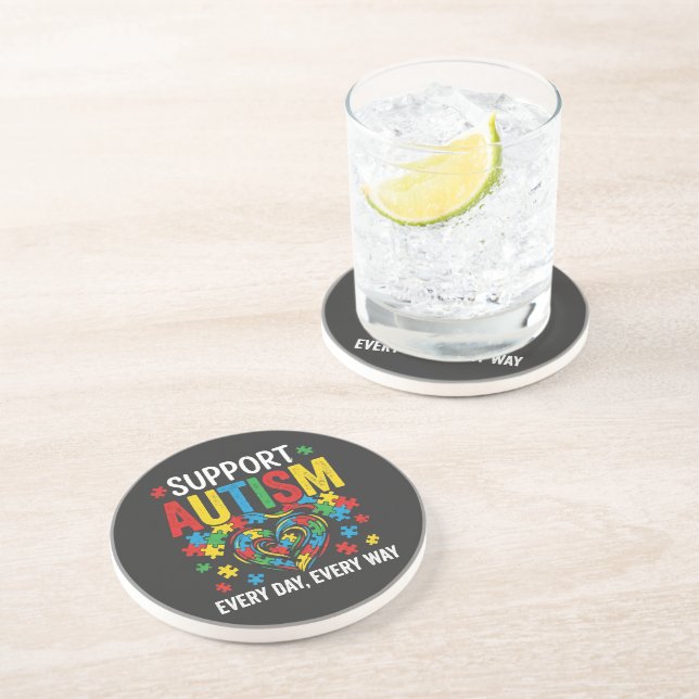 Autism awareness coaster (Side)