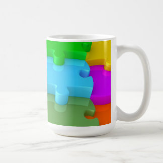 Autism Awareness Coffee Mug 3D Multicolor Puzzle