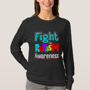 Autism Awareness Colorful Design Fight For Autism T-Shirt