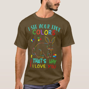 Autism Awareness colourful bunny It's ok to be dif T-Shirt