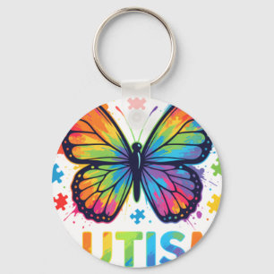 Autism Awareness Colourful Butterfly Puzzle Sweats Key Ring