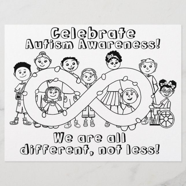 Autism Awareness Colouring Page (Front)
