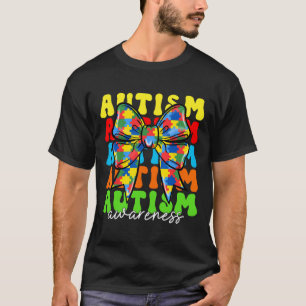 Autism Awareness Coquette Bow Men Women Kids Boys T-Shirt