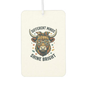 Autism Awareness Cow Vintage Engraving Support Des Car Air Freshener