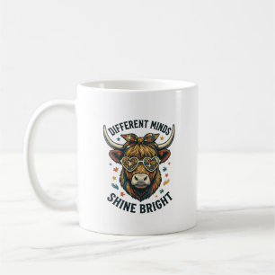 Autism Awareness Cow Vintage Engraving Support Des Coffee Mug