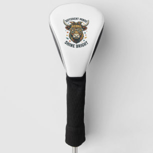 Autism Awareness Cow Vintage Engraving Support Des Golf Head Cover