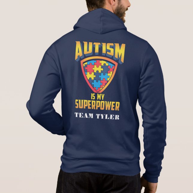 Autism Awareness Custom Family Matching Hoodie (Back)