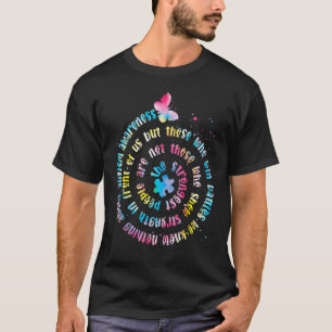Autism Awareness Cute Butterfly Puzzle Graphics Au T-Shirt