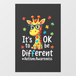 Autism Awareness Cute Giraffe Animal Its Ok To Be 