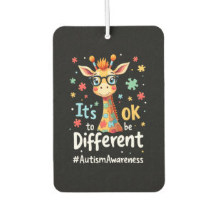 Autism Awareness Cute Giraffe Animal Its Ok To Be Car Air Freshener