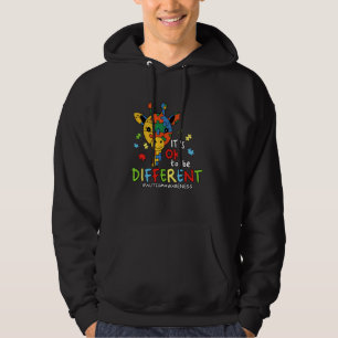 Autism Awareness Cute Giraffe Animal Its Ok To Be Hoodie