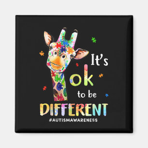 Autism Awareness Cute Giraffe Animal Its Ok To Be  Magnet