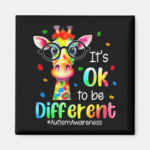 Autism Awareness Cute Giraffe Animal Its Ok To Be Magnet