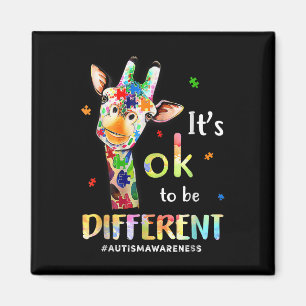 Autism Awareness Cute Giraffe Animal Its Ok To Be Magnet