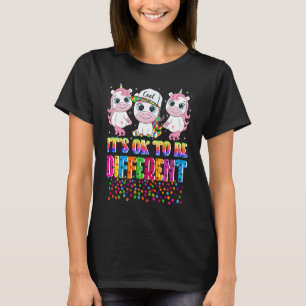 Autism Awareness Cute Unicorn It's Ok To Be Differ T-Shirt