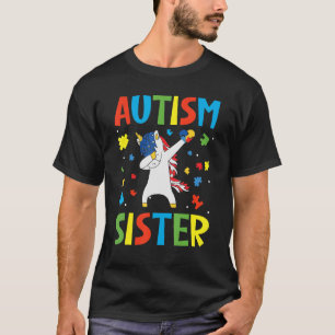 Autism Awareness Dabbing Unicorn Girl Proud Autism T-Shirt