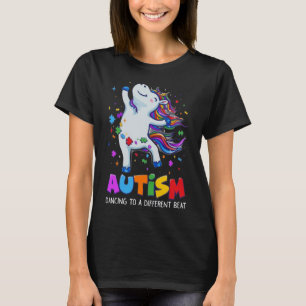 Autism Awareness Dabbing Unicorn Puzzle Piece Kids T-Shirt