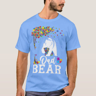 Autism Awareness Dad Bear Support Autistic Premium T-Shirt