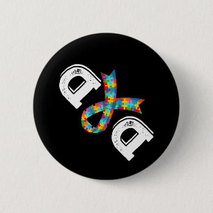 Autism Awareness Dad Father Acceptance Diffirent R 6 Cm Round Badge
