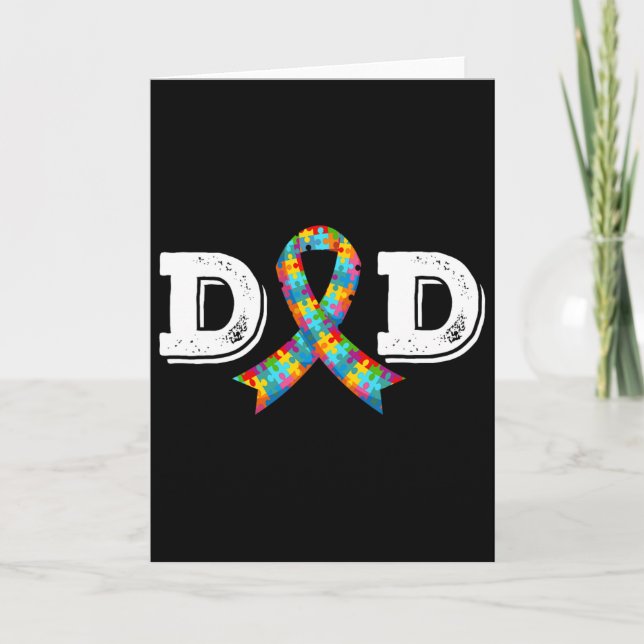 Autism Awareness Dad Father Acceptance Diffirent R Card (Front)