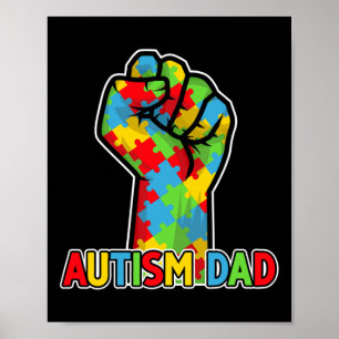 Autism Awareness Dad Father Acceptance Men Support Poster