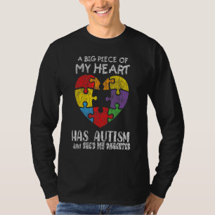 Autism Awareness  Dad Mom Daughter Autistic Kids A T-Shirt