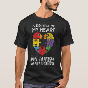Autism Awareness  Dad Mom Daughter Autistic Kids A T-Shirt