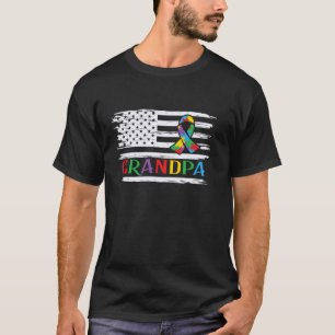 Autism Awareness Dad Papa Autistic Kids Awareness T-Shirt