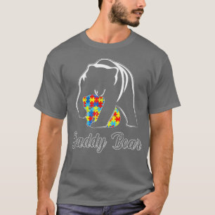 Autism Awareness Daddy Bear Puzzle Support Autisti T-Shirt