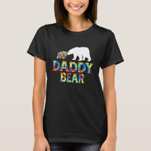 Autism Awareness Daddy Bear Puzzle Support Autisti T-Shirt