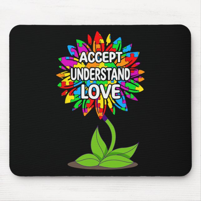 Autism Awareness Daisy Sunflower For Mom Men Kids  Mouse Pad (Front)