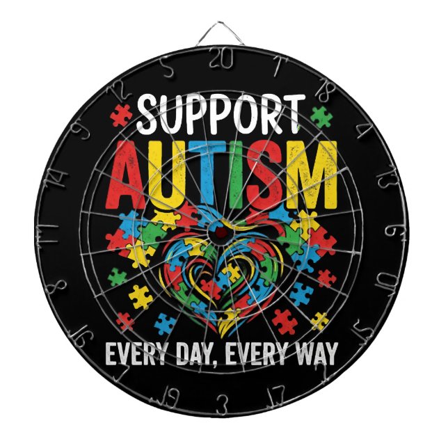 Autism awareness dartboard (Front)