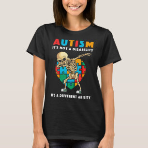 Autism Awareness Day Dabbing Skeleton Kids Outfit T-Shirt