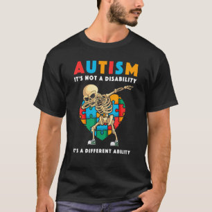 Autism Awareness Day Dabbing Skeleton Kids Outfit T-Shirt