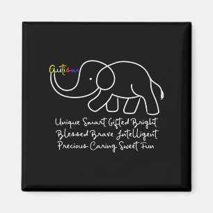 Autism Awareness Day Elephant Animal Autism Gift Magnet