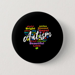 Autism Awareness Day Month Colours 6 Cm Round Badge